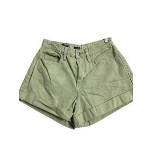 Wild Fable Mom Denim Shorts Womens 6 / 28R Green Highest Rise Cuffed Casual